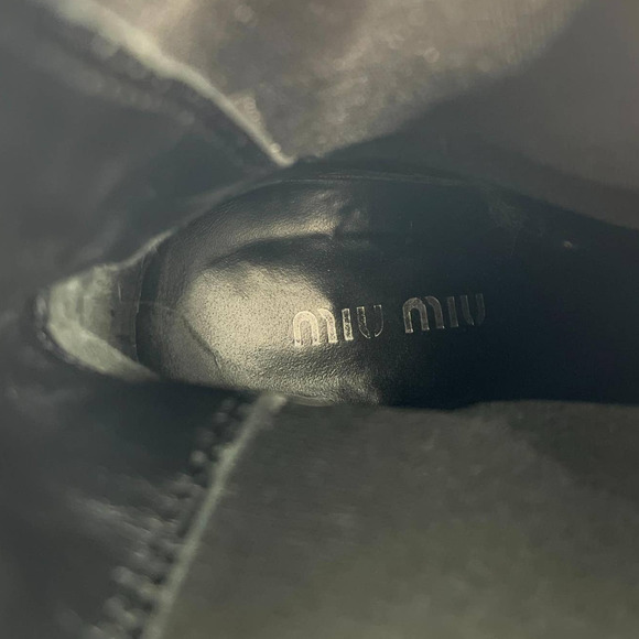 Miu Miu Black Platform Heeled Bootie European Size 36 EUC - Picture 10 of 12